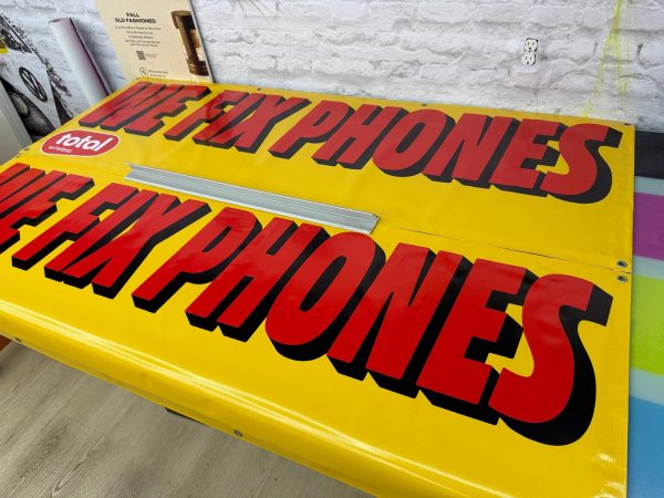 Colorful yellow and red banner